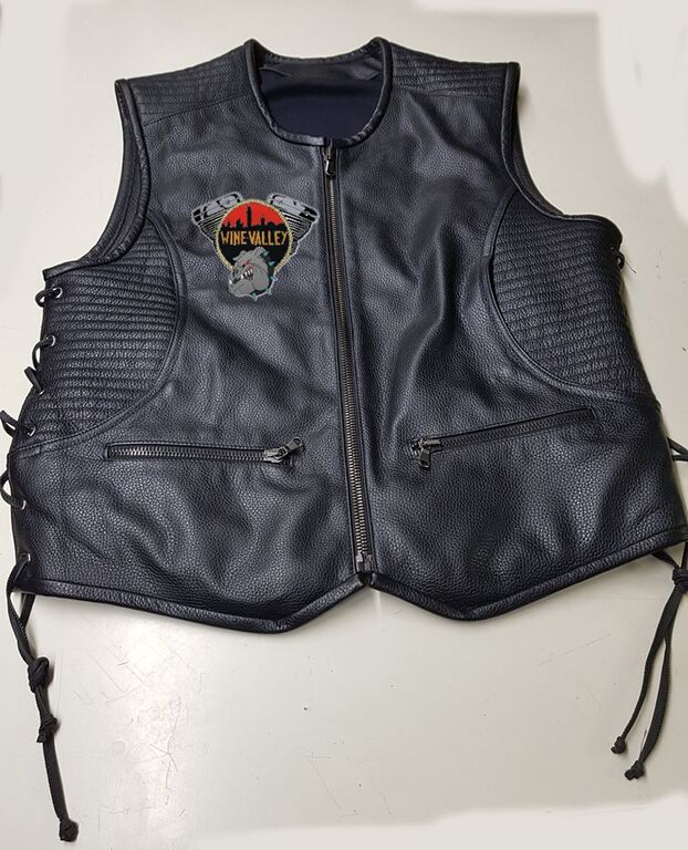 5338004 Gilet gil moto in vera pelle